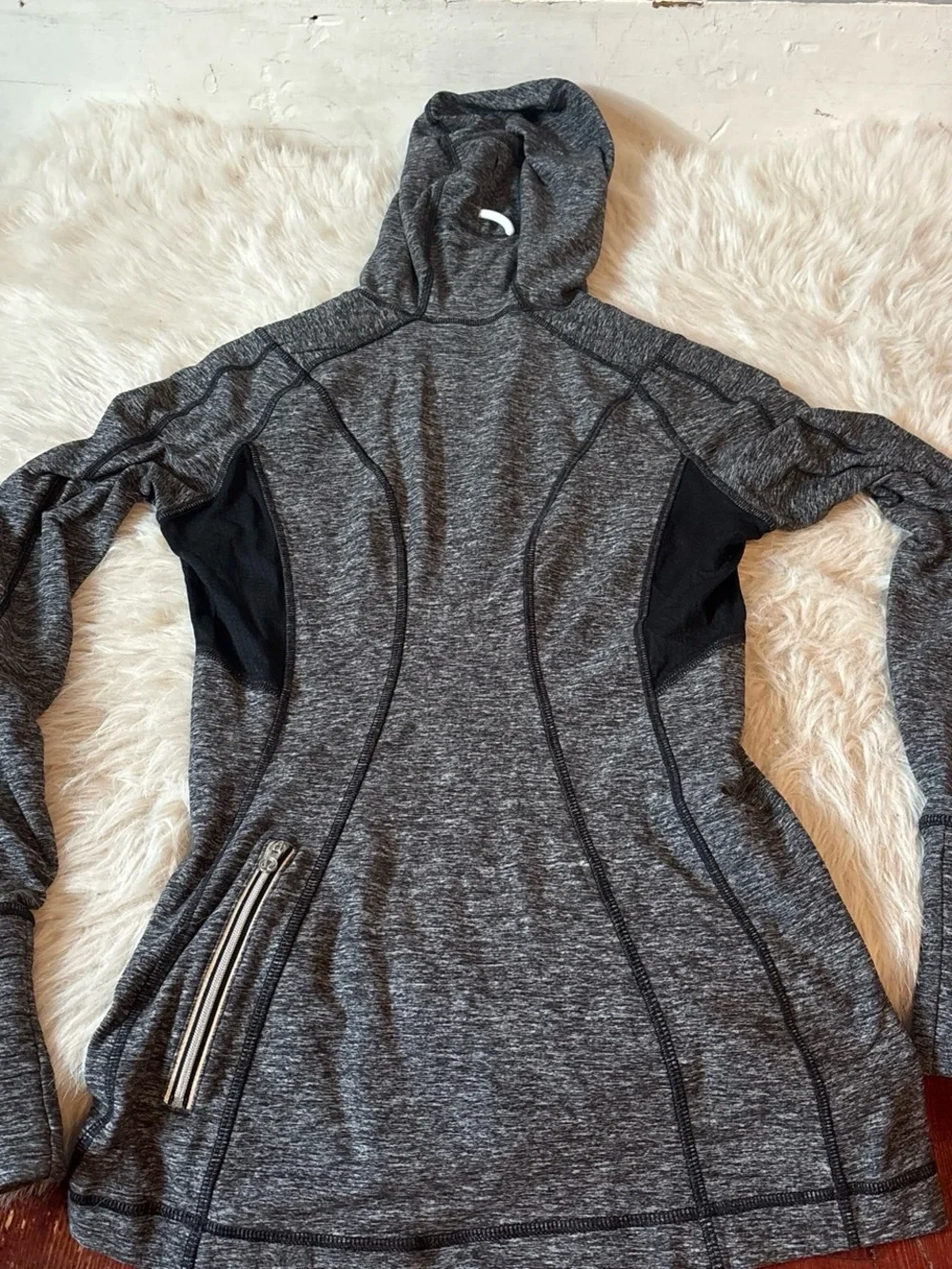 lululemon athletica Heathered Dark Gray Hooded Performance Pullover